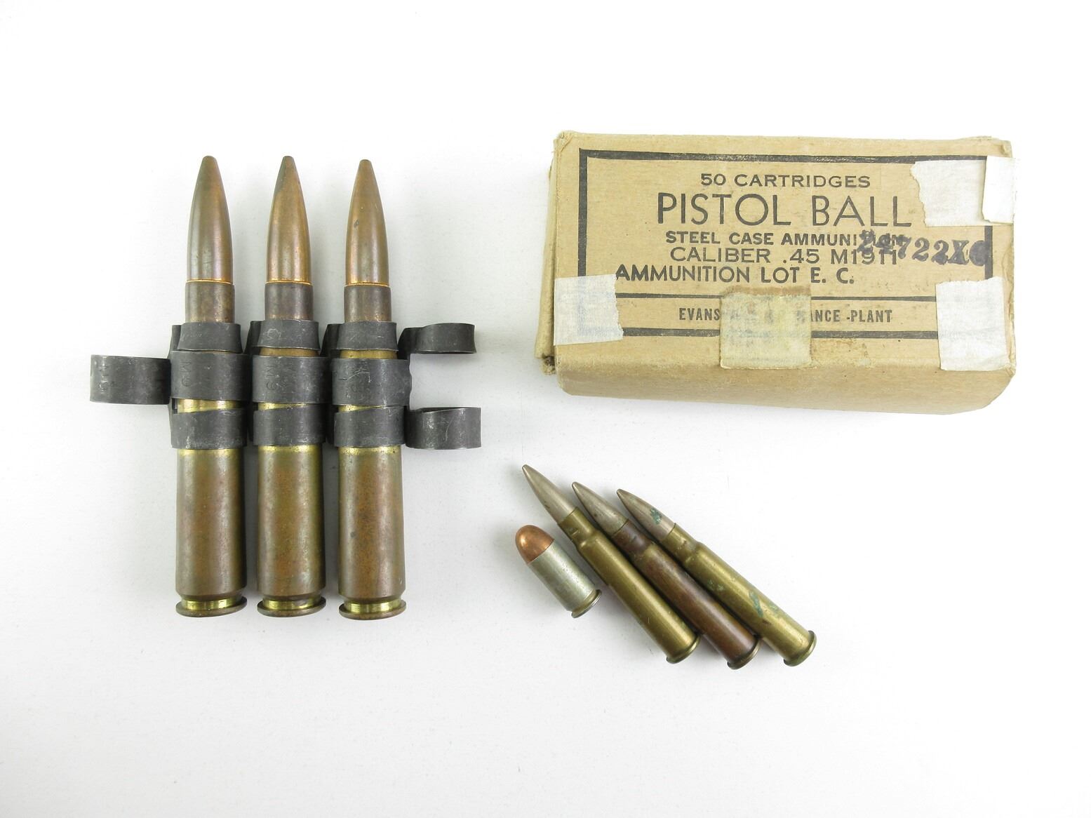 Candian Rifle Bullets Box ASSORTED CANADIAN AND U.S. MILITARY AMMO LOT
