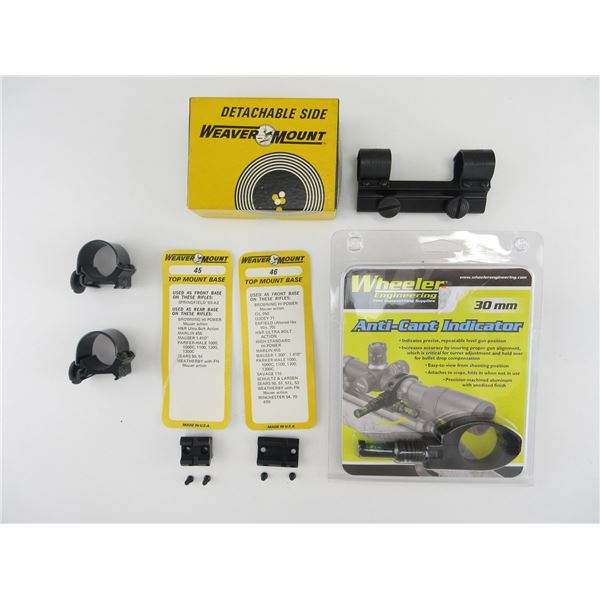 ASSORTED SCOPE RINGS AND BASES LOT