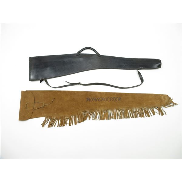 ASSORTED LEATHER RIFLE CASE LOT