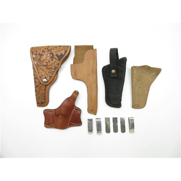 ASSORTED LEATHER HOLSTERS LOT