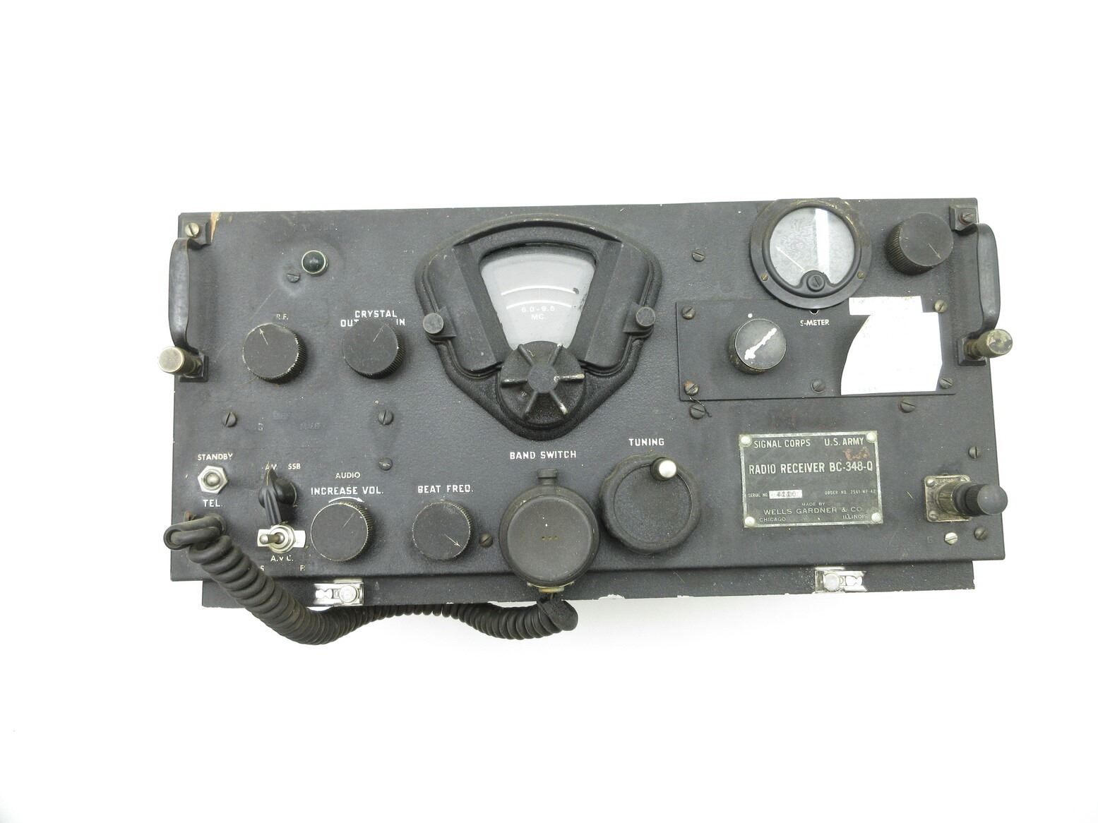 Army Serial R83141 U.S. MILITARY RADIO RECEIVER BC-348-Q