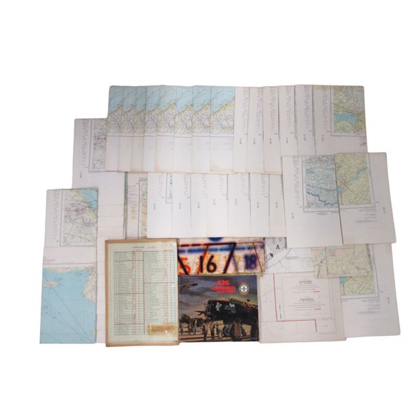 ASSORTED AVIATION / FLIGHT MAPS, ETC. LOT