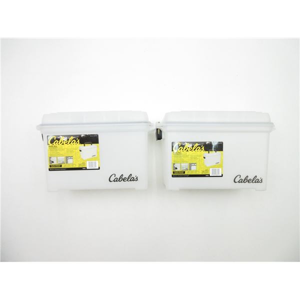 CABELAS CLEAR PLASTIC AMMO BOXES LOT