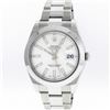 Image 2 : Rolex Men's Stainless Steel White Index Datejust 2 Wristwatch