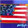 Image 2 : Peter Max "Flag" Original Mixed Media on Paper