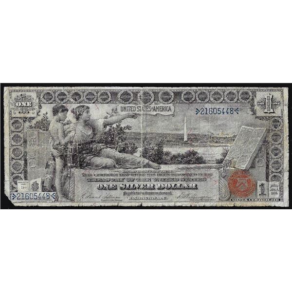 1896 $1 Educational Silver Certificate Note