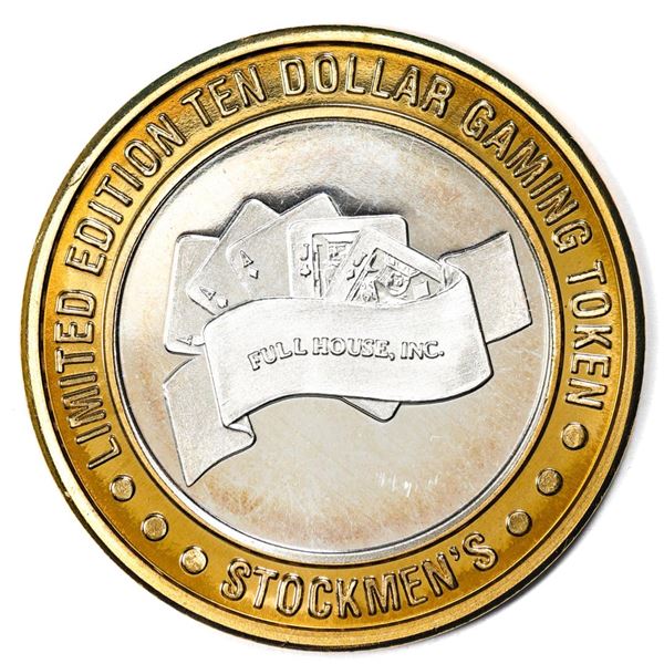 .999 Fine Silver Stockmen's Elko, Nevada $10 Limited Edition Gaming Token