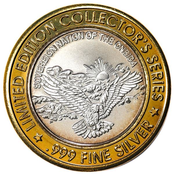 .999 Silver Oneida Bingo Green Bay, Wisconsin $10 Limited Edition Gaming Token