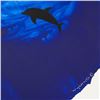 Image 2 : Wyland "Dolphin Swim in Blue" Original Watercolor on Paper
