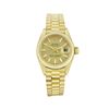 Image 2 : Rolex Ladies 18KT Yellow Gold Champagne Index President Wristwatch With Rolex Box