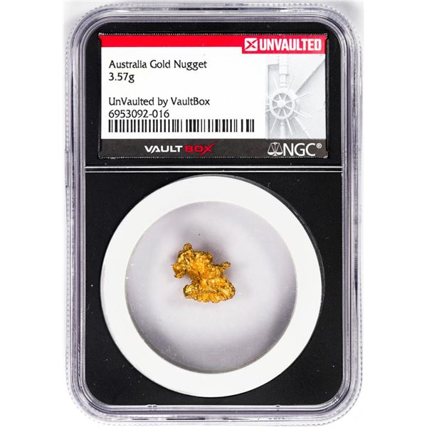 3.57 Gram Australia Gold Nugget NGC Vaultbox Unvaulted