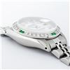 Image 9 : Rolex Ladies Stainless Steel Emerald and Diamond Datejust Wristwatch
