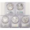 Image 2 : 2011 $1 American Silver Eagle (5) Coin 25th Anniv. Set PCGS MS69/PR69 First Strike