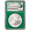 Image 1 : 2004 $1 American Silver Eagle Coin NGC MS70 From US Mint Sealed Box Green Core