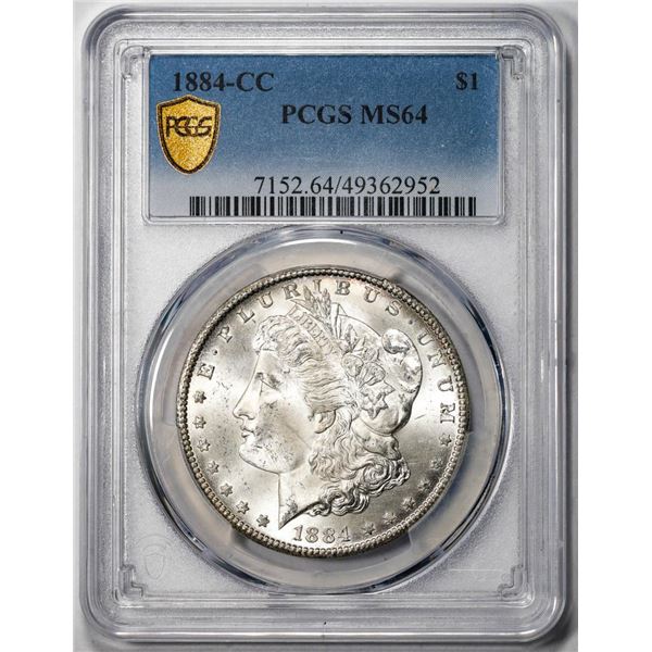 1884-CC $1 Morgan Silver Dollar Coin PCGS MS64