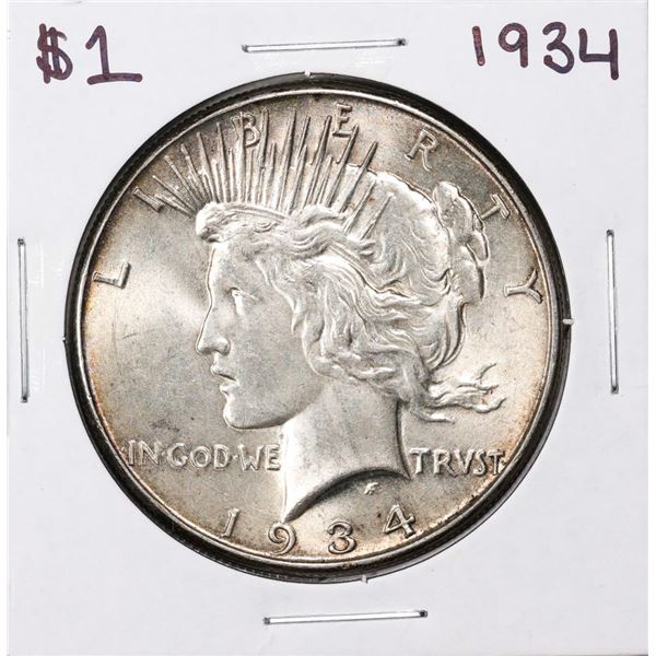 1934 $1 Peace Silver Dollar Coin