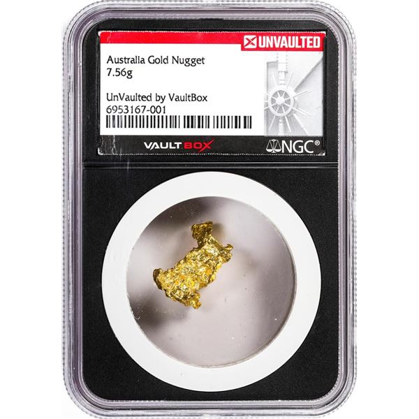 7.56 Gram Australia Gold Nugget NGC Vaultbox Unvaulted
