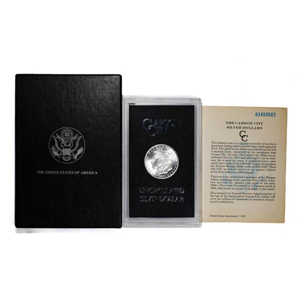 1883-CC $1 Morgan Silver Dollar Coin GSA Hoard Uncirculated w/Box & COA