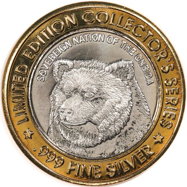 .999 Silver Oneida Bingo Green Bay, Wisconsin $10 Limited Edition Gaming Token