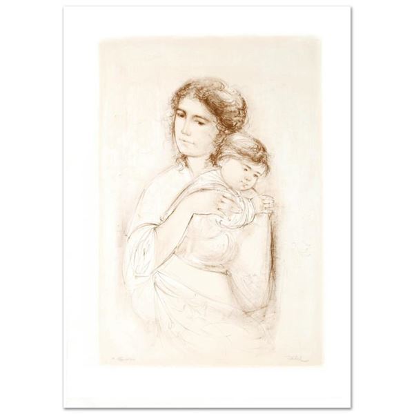 Edna Hibel (1917-2014) "Leona and Baby" Limited Edition Lithograph on Paper