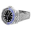 Image 4 : Rolex Mens Stainless Steel "Batgirl" GMT Master 2 Wristwatch With Rolex Box And Card