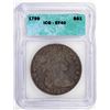 Image 1 : 1799 $1 Draped Bust Silver Dollar Coin ICG EF40