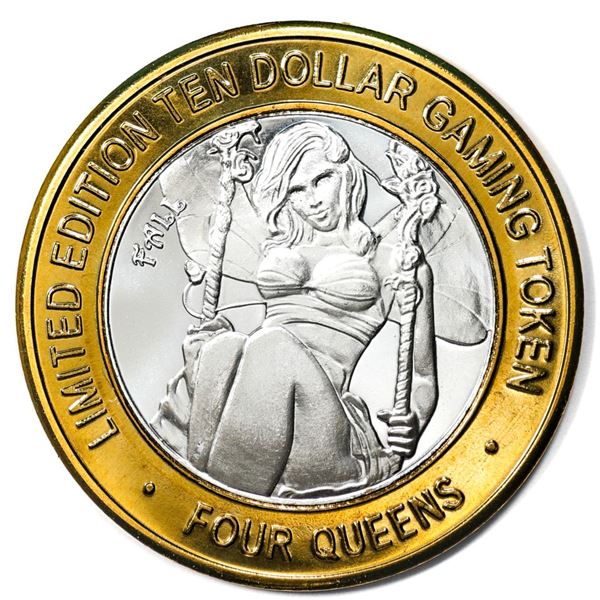 .999 Silver Four Queens Casino Hotel Las Vegas $10 Limited Edition Gaming Token