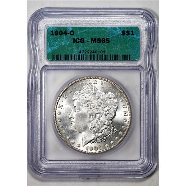 1904-O $1 Morgan Silver Dollar Coin ICG MS65