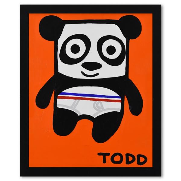 Todd Goldman "Panda Bear" Original Acrylic on Canvas