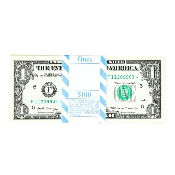 Pack of (100) Consecutive 2017A $1 Federal Reserve STAR Notes Atlanta