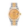 Image 2 : Rolex Mens Two Tone Tapestry Champagne Index Datejust Wristwatch With Rolex Box