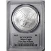 Image 2 : 2023 $1 American Silver Eagle Coin PCGS MS70 First Day of Issue Cleveland Signature