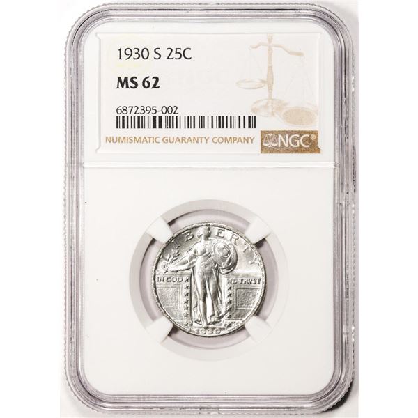 1930-S Standing Liberty Quarter Coin NGC MS62