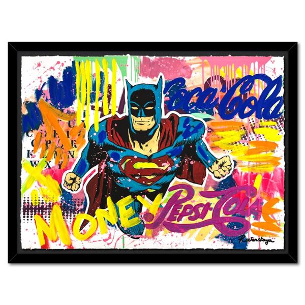 Nastya Rovenskaya "Superhero" Original Mixed Media on Paper