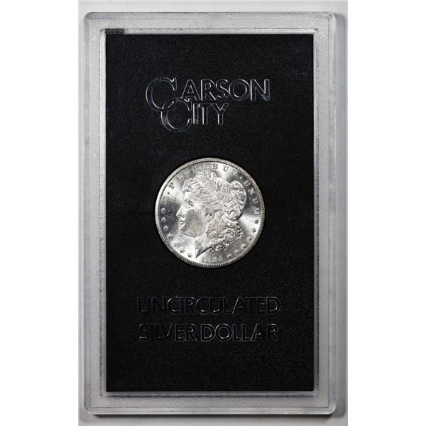1884-CC $1 Morgan Silver Dollar Coin GSA Hoard Uncirculated w/Box