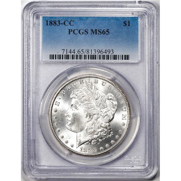 1883-CC $1 Morgan Silver Dollar Coin PCGS MS65