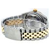 Image 5 : Rolex Mens Two Tone Champagne Tapestry Index Datejust Wristwatch