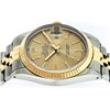 Image 9 : Rolex Mens Two Tone Champagne Tapestry Index Datejust Wristwatch