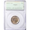 Image 1 : 1937-D Buffalo Nickel Coin PCGS MS65 Old Green Rattler