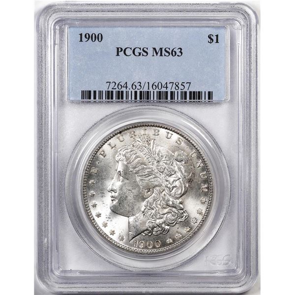 1900 $1 Morgan Silver Dollar Coin PCGS MS63