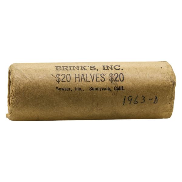 Original Roll of (40) 1963-D Brilliant Uncirculated Franklin Half Dollar Coins