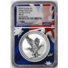 Image 1 : 2023P Australia $1 Wedge Tailed Eagle Silver Coin NGC MS70 FDOI Flag Core Mercanti