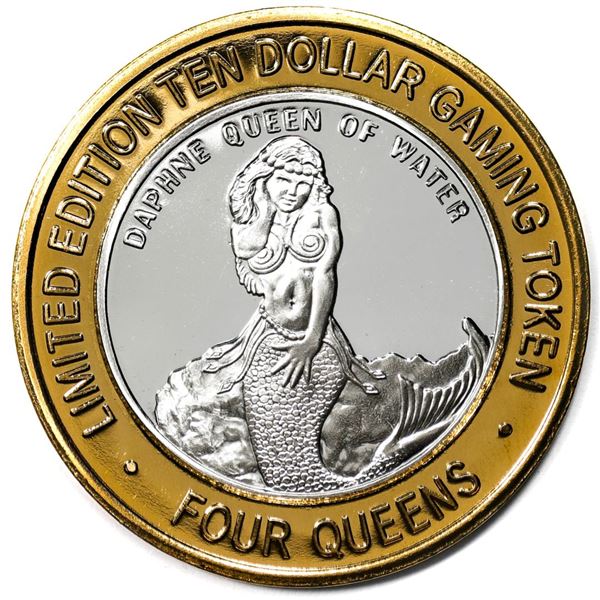 .999 Silver Four Queens Casino Hotel Las Vegas $10 Limited Edition Gaming Token