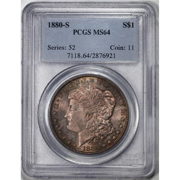 1880-S $1 Morgan Silver Dollar Coin PCGS MS64