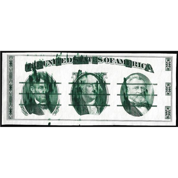 Circa 1970's Washington Center Giori Test Ink Smear Error Note