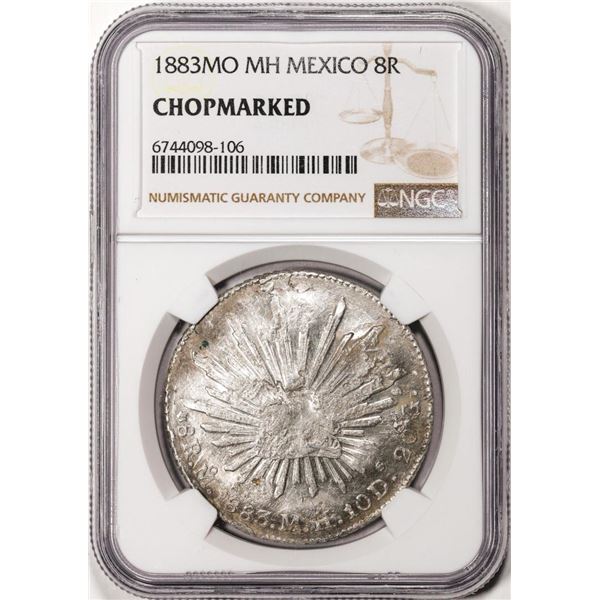 1883MO MH Mexico 8 Reales Silver Coin NGC Chopmarked