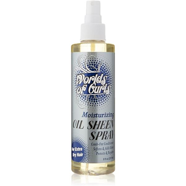 NEW 237ML WORLDS OF CURLS MOISTURIZING OIL SHEEN