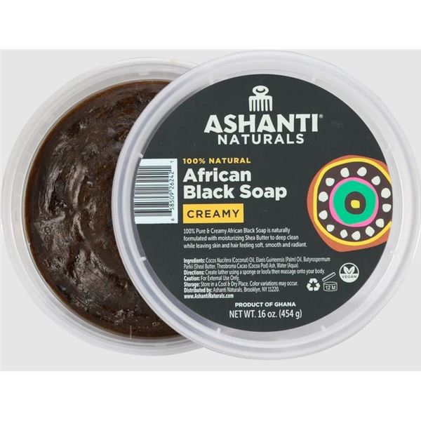 NEW 454G ASHANTI NATURALS AFRICAN BLACK SOAP