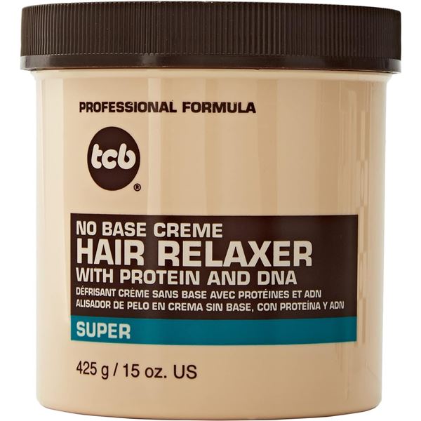 NEW TCB NO BASE CREME HAIR RELAXER SUPER 425G