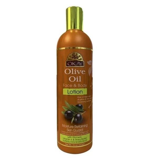BRAND NEW 16OZ OKAY OLIVE OIL FACE & BODY LOTION